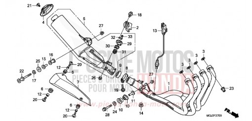SILENCIEUX D'ECHAPPEMENT CBF1000FAA de 2010